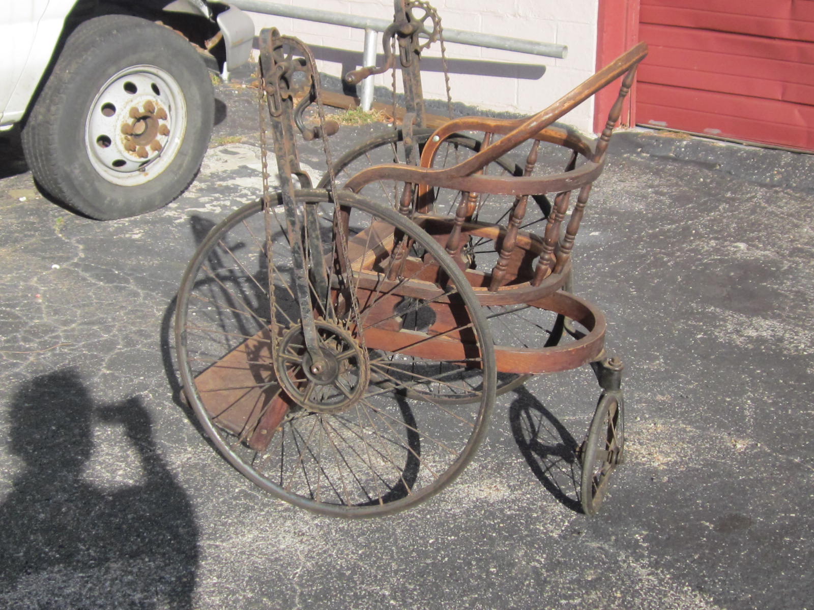 Antique Hand Crank & Chain Driven Wheelchair / Unique & Unusual eBay